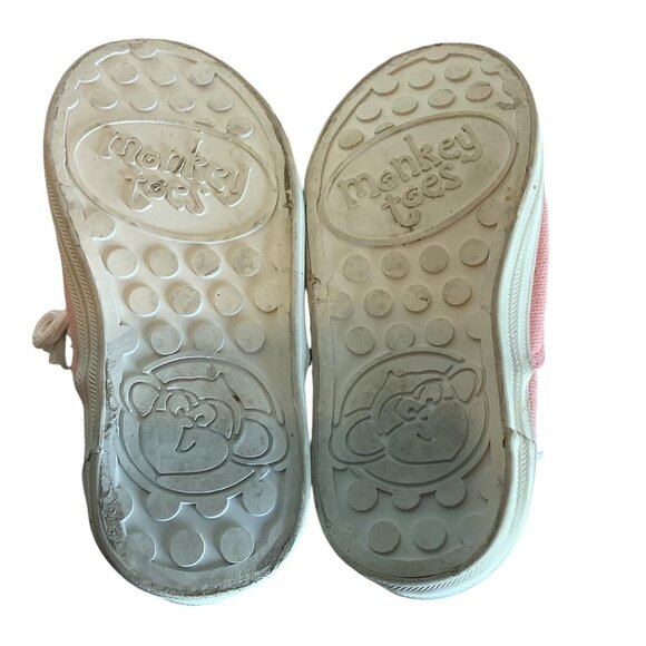 Monkey Toes Ladybug Kids Canvas Tennis Shoes Flutterflies Toddler 7 Spring Laces - Picture 7 of 8